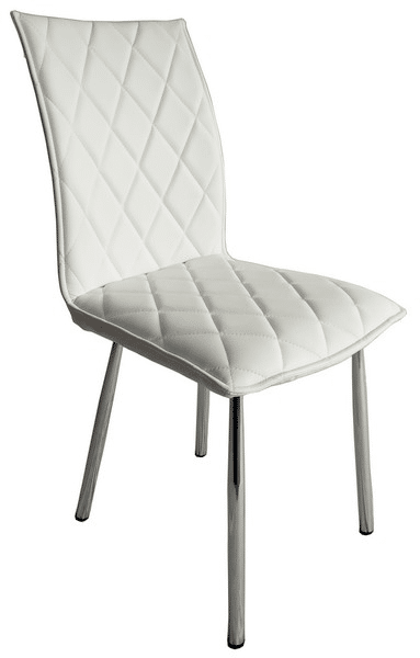 Jídelní židle Irina, bílá ekokůže