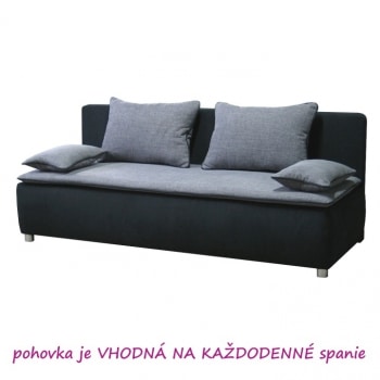 Rozkládací pohovka Noah černá - TempoKondela