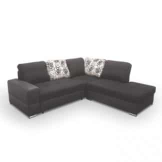 Rohová rozkládací sedací souprava Mulan černá pravá - TempoKondela