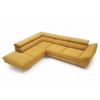 Rohová rozkládací sedací souprava Fabia horčicová levá - TempoKondela