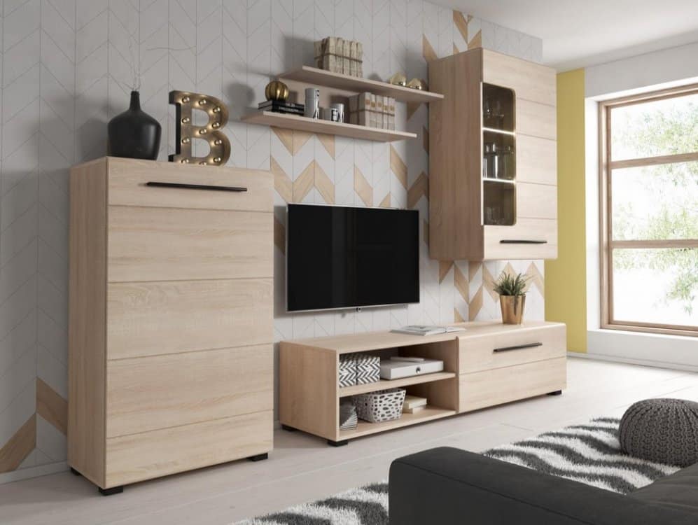 Obývací stěna Britta včetně LED osvětlení - FALCO