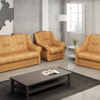 Sedací souprava Madeira 3+2+1 rozkládací žlutá - FALCO