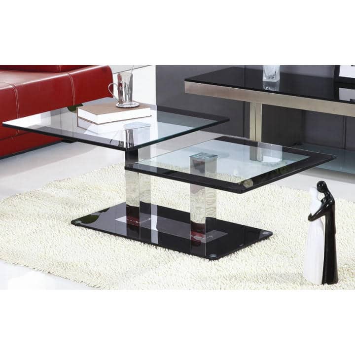 Konferenční stolek, černá / sklo, GABRIEL 02025292 Tempo Kondela