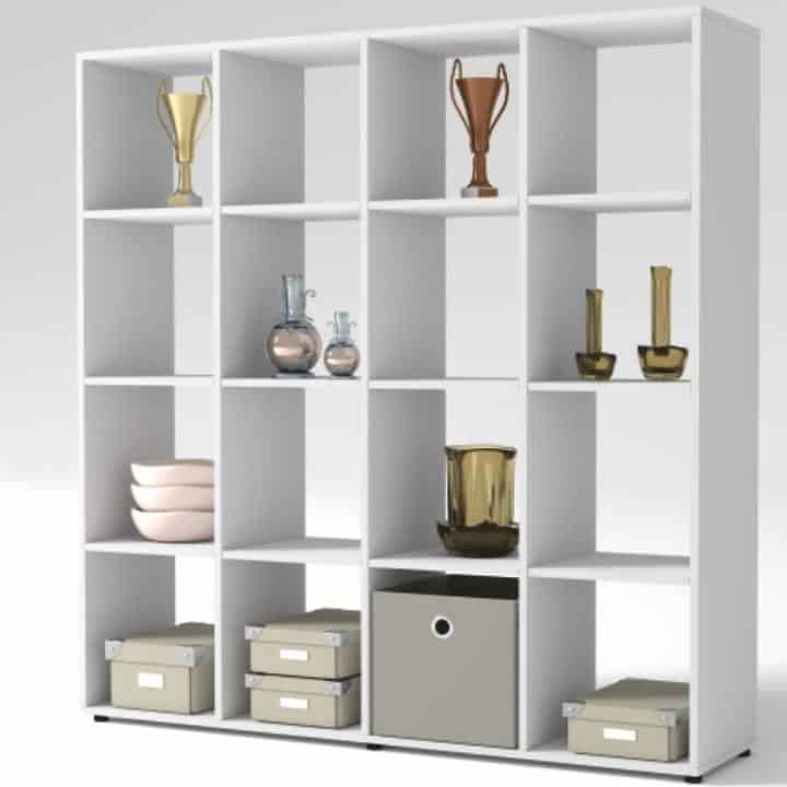 Regál, bílý, DTD laminovaná, SARAH 0000085802 Tempo Kondela