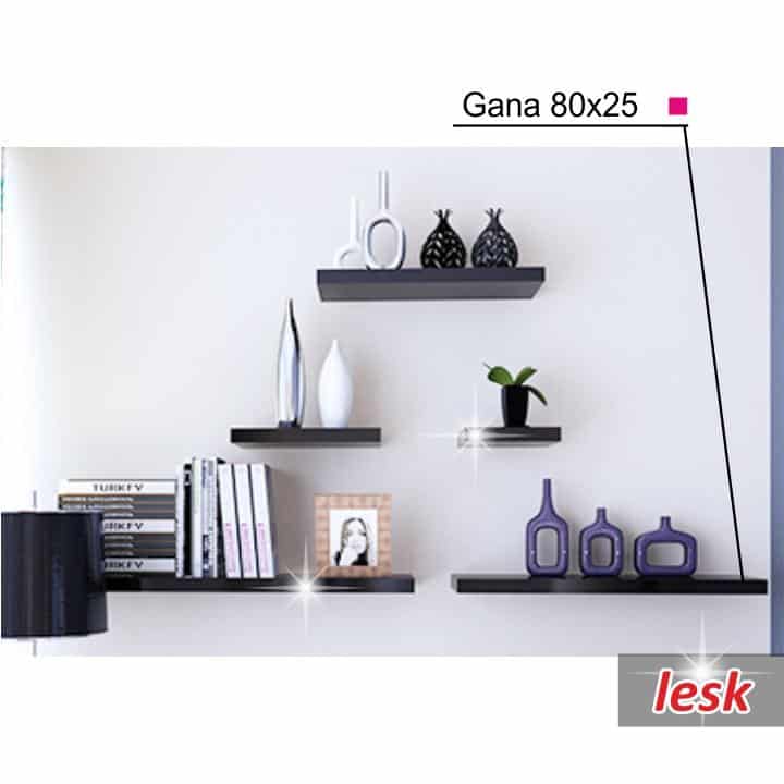 Police, černý lesk, 80x25, GANA 0000105552 Tempo Kondela