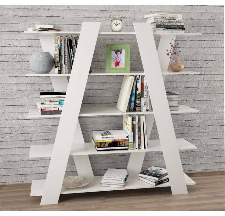 Moderní víceúčelový regál, bílá, SALVI 0000132712 Tempo Kondela