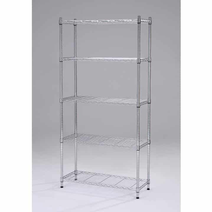 Regál, 5-policový, chrom, JUVEN 0000183166 Tempo Kondela