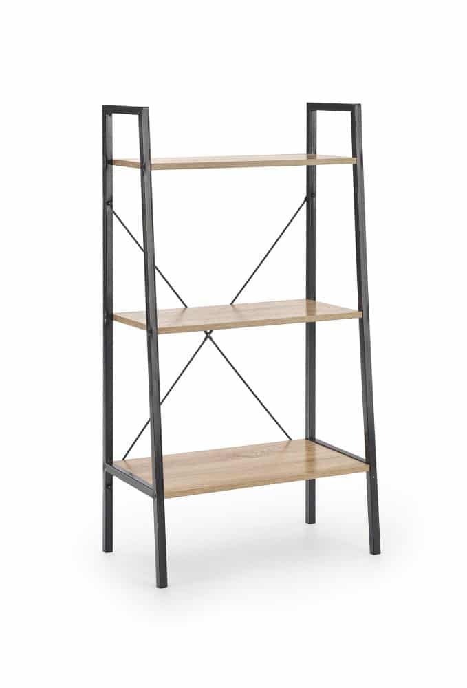 Regál NARVIK REG3 dub sonoma / černá Halmar