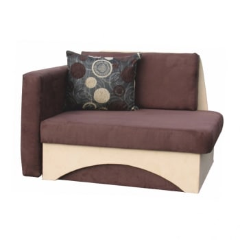 Rozkládací křeslo Kuboš hnědobéžové levé - TempoKondela