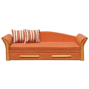 Rozkládací pohovka Patryk oranžová - TempoKondela