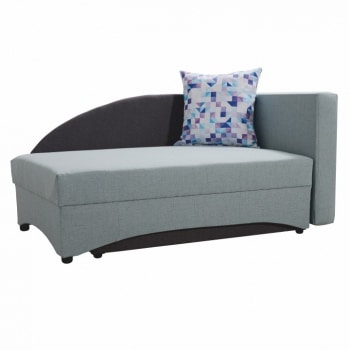 Rozkládací křeslo Bella mentol/šedé pravé - TempoKondela