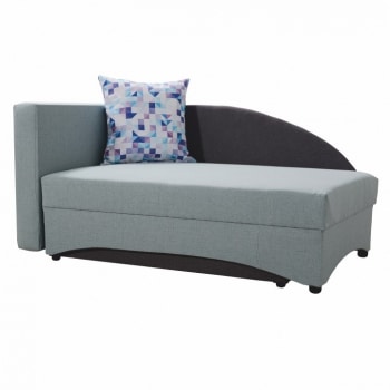 Rozkládací křeslo Bella mentol/šedé levé - TempoKondela