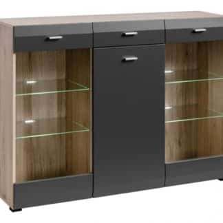 Komoda Clif HB san remo/grafit mat - HALMAR