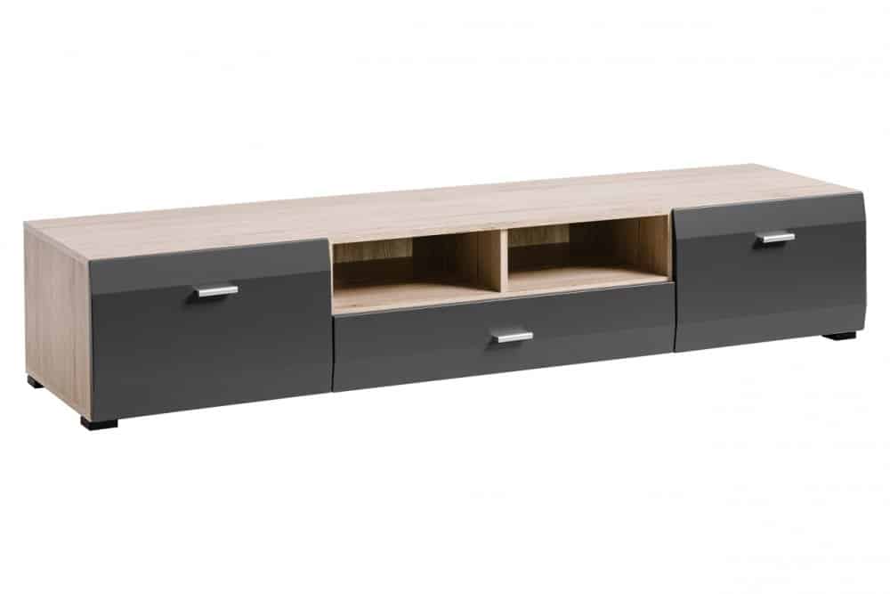 Komoda Clif RTV san remo/grafit mat - HALMAR