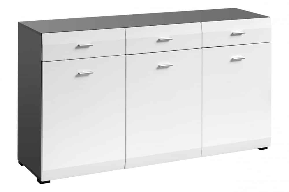 Komoda Clif SB grafit/bílý mat - HALMAR