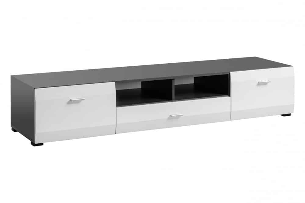 Komoda Clif RTV grafit/bílý mat - HALMAR