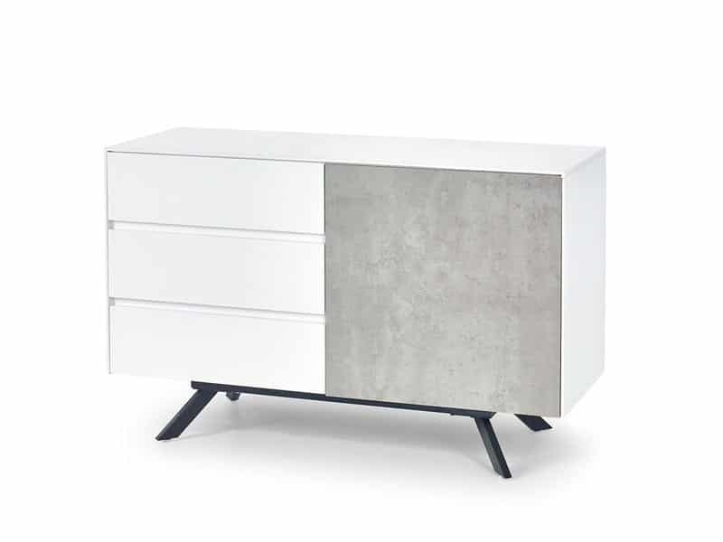 Komoda Stonno KM1 bílá/beton - HALMAR