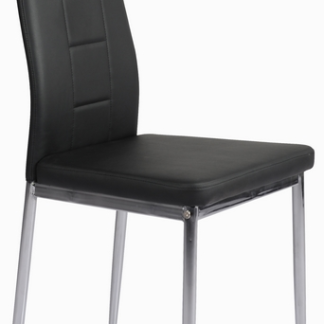 Jídelní židle Melanie, černá ekokůže