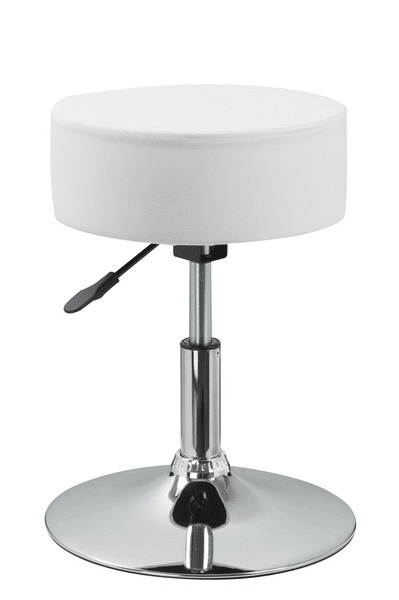 Barová stolička Rocohal, bílá ekokůže