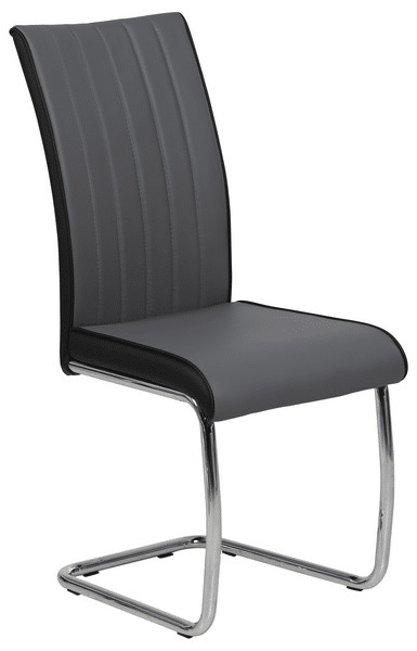 Jídelní židle Vertical, černá/bílá ekokůže