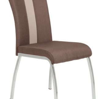 Jídelní židle Amber 3, hnědá látka/ekokůže