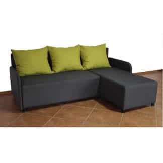 Rohová sedací souprava, tmavě šedá / zelená, pravá, BODRUM 0000195309 Tempo Kondela