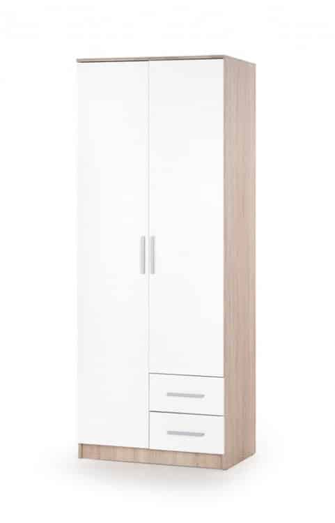 Šatní skříň Lima S2 dub sonoma/bílá - HALMAR