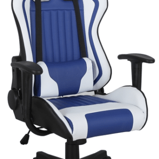 Kancelářské křeslo Refocus, modrá/bílá ekokůže