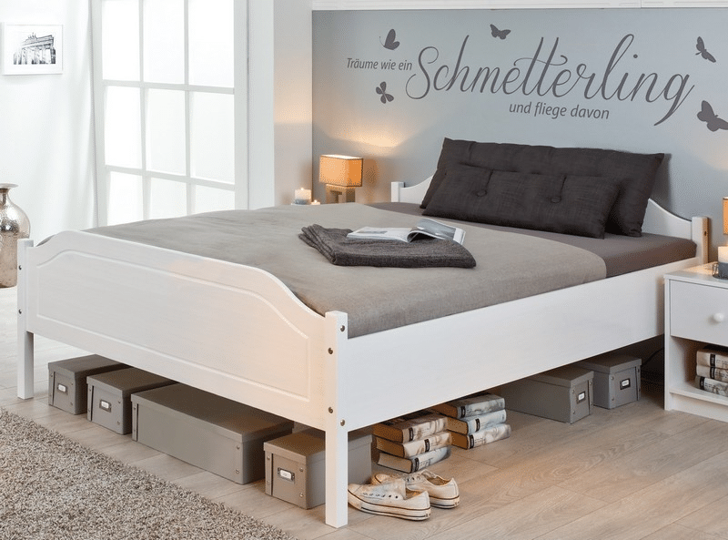 Postel Karlo 160x200 cm, bělená borovice