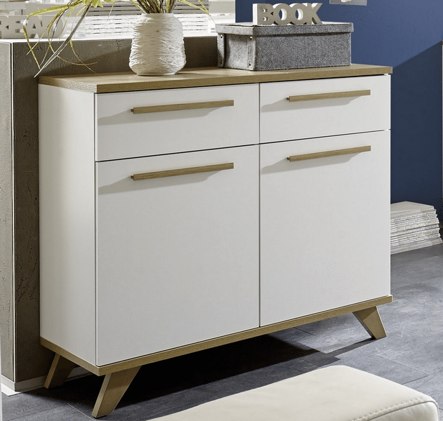 Kombinovaná komoda South 2, bílá/dub riviera