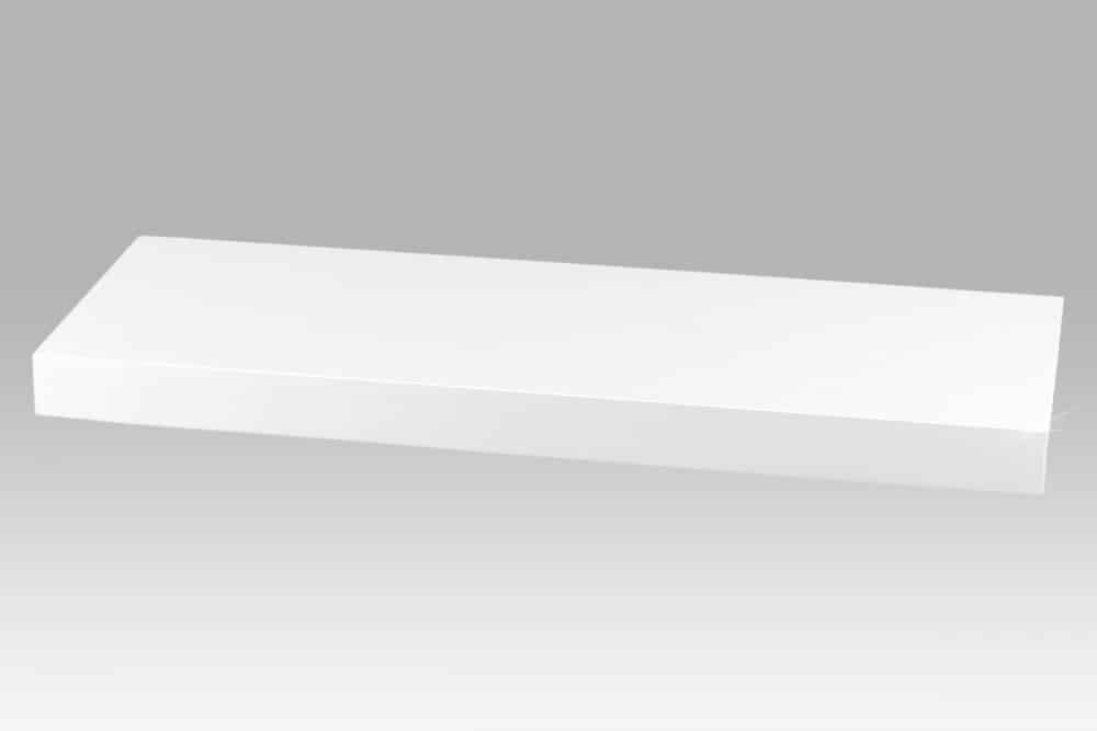 Nástěnná polička 60 cm, barva bílá-vysoký lesk P-001 WT Autronic