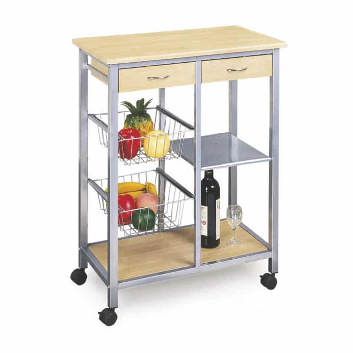 Kuchyňský vozík HELGA buk / kov Tempo Kondela