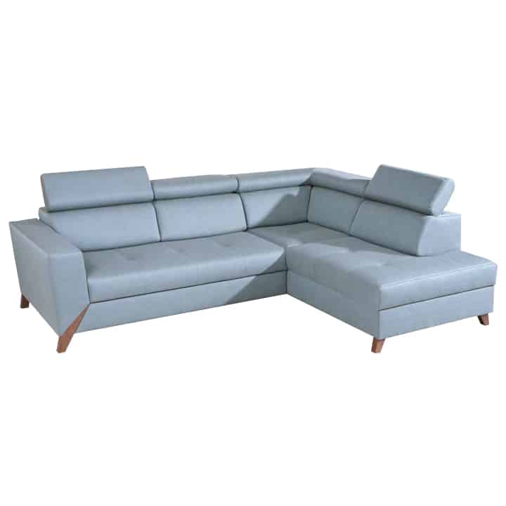 Sedací souprava, mentolová/ořech, pravá, KONKORD 0000239197 Tempo Kondela