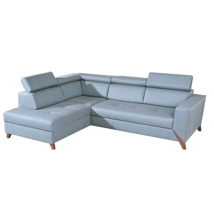 Sedací souprava, mentolová/ořech, levá, KONKORD 0000239196 Tempo Kondela