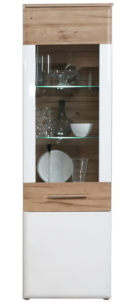 Vysoká pravá vitrína Cartago, s osvětlením