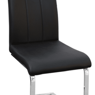 Jídelní židle Alberta, černá ekokůže