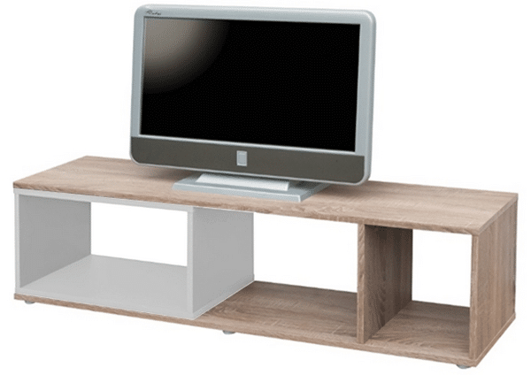 TV stolek/regál Cubix, dub sonoma/bílý