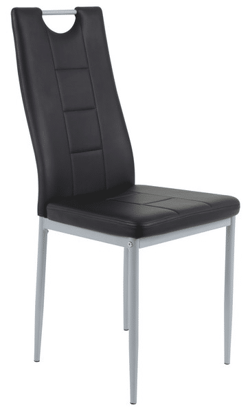 Jídelní židle Kim, černá ekokůže