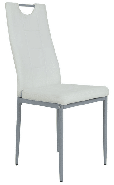 Jídelní židle Kim, bílá ekokůže