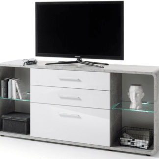 Široká TV skříňka Roof, s osvětlením