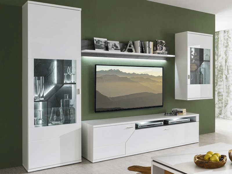 Obývací stěna Taviano, s osvětlením