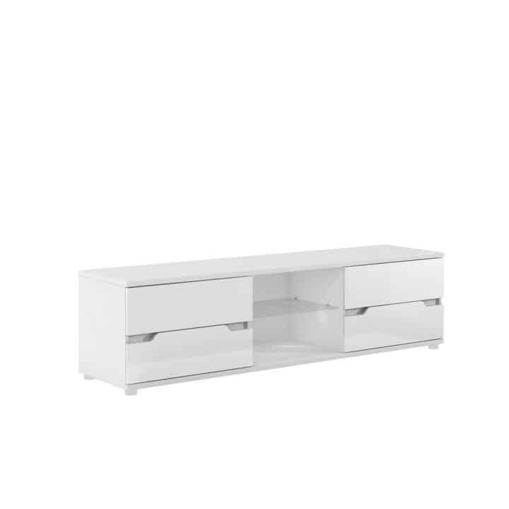 RTV stolek ADONIS AS 30 bílá / bílá extra vysoký lesk Tempo Kondela