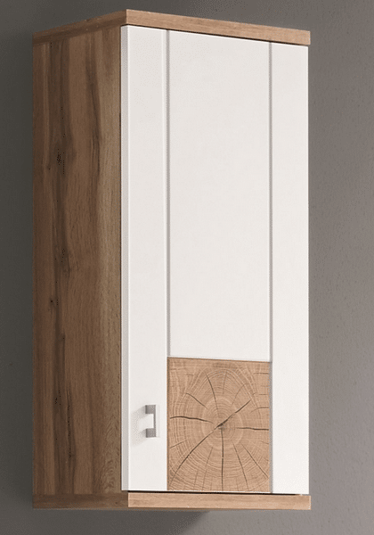 Koupelnová závěsná skříňka Spalt, divoký dub wotan/bílá