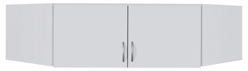 Rohový skříňový nástavec Case, bílý