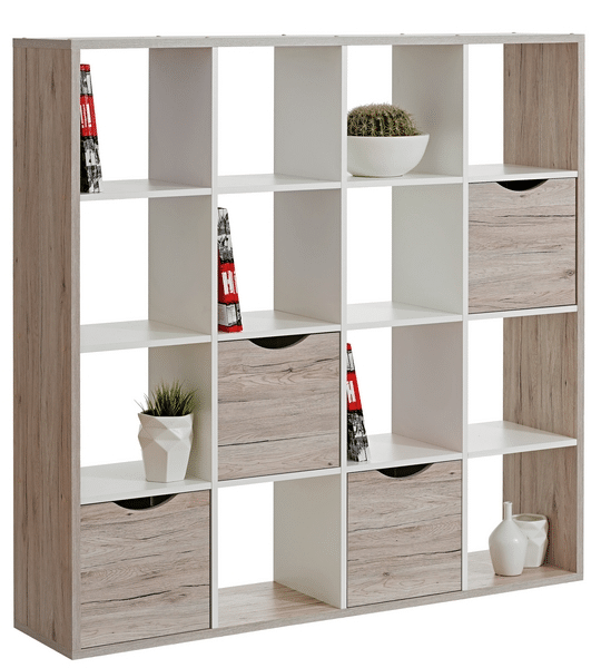 Předělovací regál Quadro 2 (4x4 přihrádky)