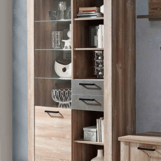 Vysoká vitrína Telida V73, s osvětlením