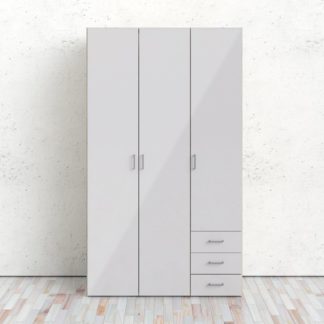 Šatní skříň Space 70409 dub sonoma/bílý lesk - TVI