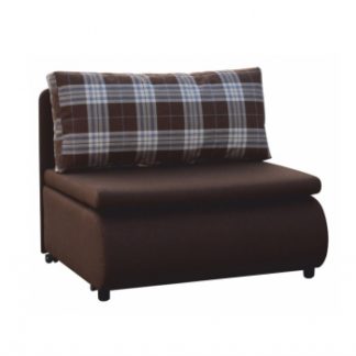 Rozkládací křeslo Keny New hnědé káro - TempoKondela