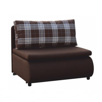 Rozkládací křeslo Keny New hnědé káro - TempoKondela