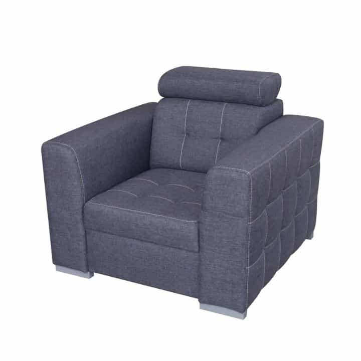 Křeslo, šedá látka, KAZARA 0000043186 Tempo Kondela